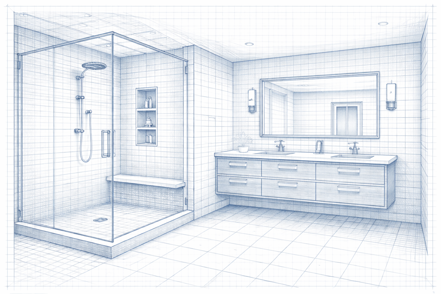 Bathroom remodeling work by Mavaian in Annandale, Virginia